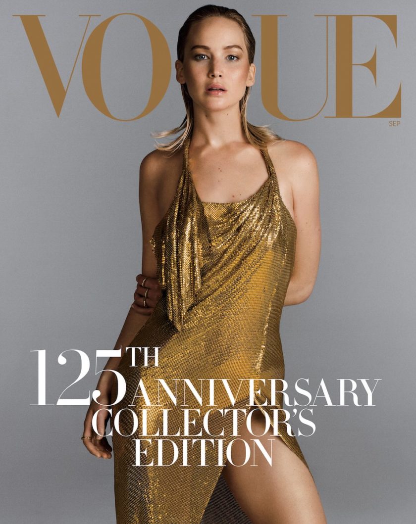 Portada revista Vogue September Issue Jennifer Lawrence fotografiada por Inez&Vinoodh | EstiloMarqués