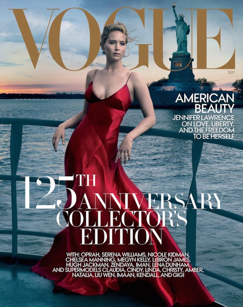 Portada revista Vogue September Issue Jennifer Lawrence fotografiada por Annie Leibovitz | EstiloMarqués